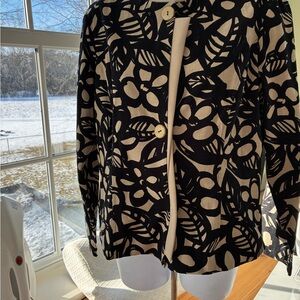 Black and Cream Women's Jacket
